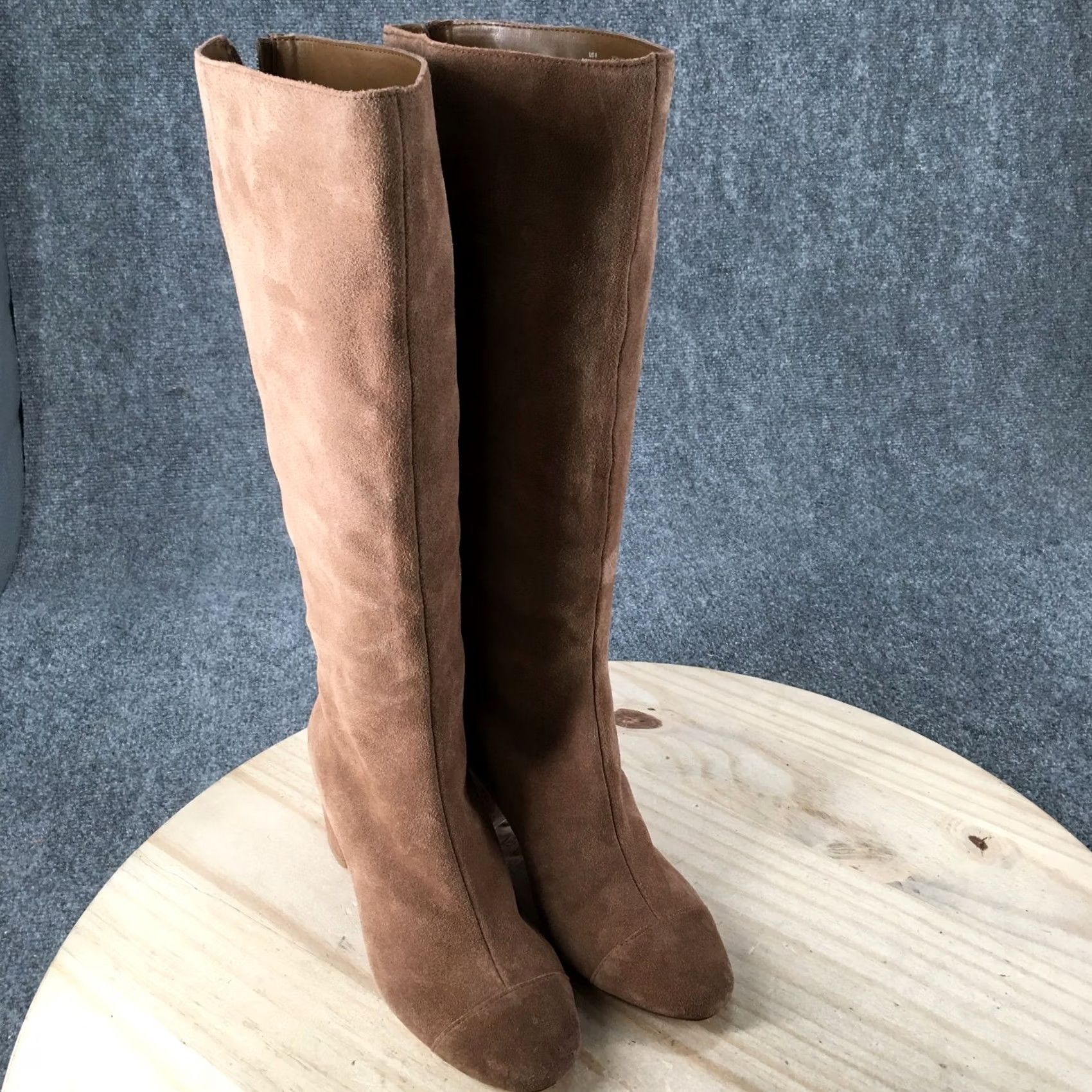 Gap GAP Boots Womens 8 Tobacco Tall Back Zip Riding Boot Brown Fabric Block Heels Size US 8 / IT 38 - 3 Thumbnail