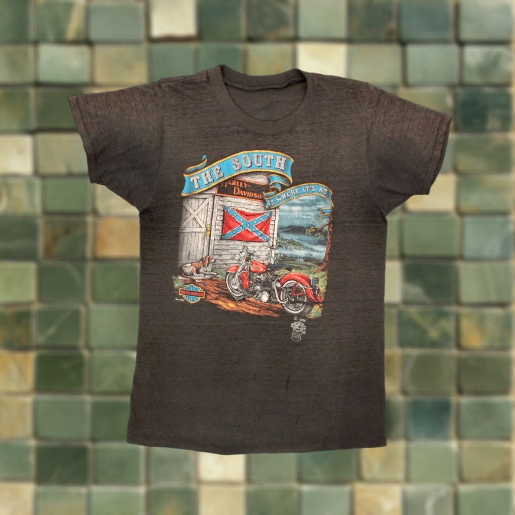 Harley Davidson Harley-Davidson Mens VTG 80s TShirt Shirt Adult Mens Grey 1980s Harley-Davidson Graphic Tee Vintage Size US S / EU 44-46 / 1 - 1 Thumbnail