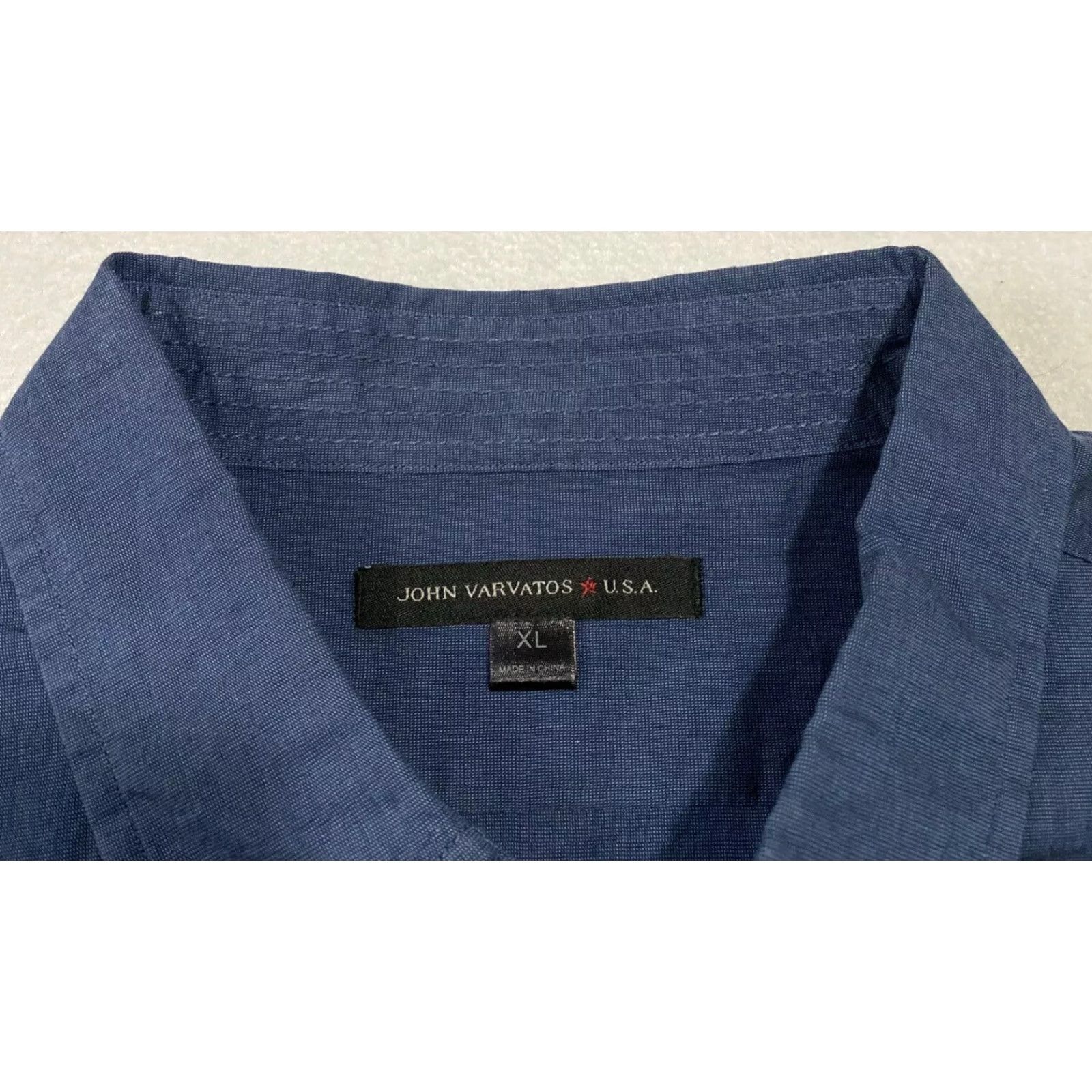John Varvatos John Varvatos Button-Down Shirt Men XL Blue Dress Shirt Long Sleeve Casual Formal Size US XL / EU 56 / 4 - 3 Thumbnail