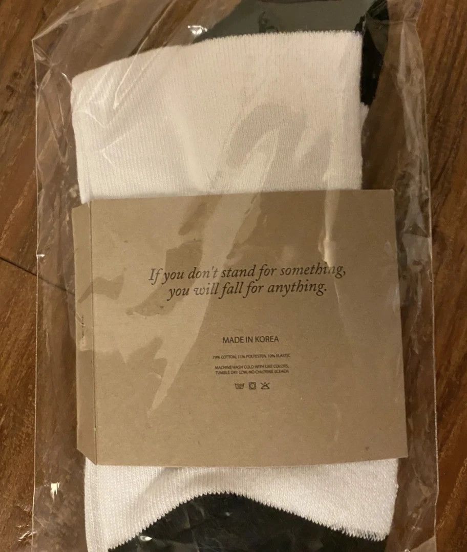 Awake NY Awake NY - White/navy Classic Logo Knit Socks crew Size ONE SIZE - 2 Thumbnail