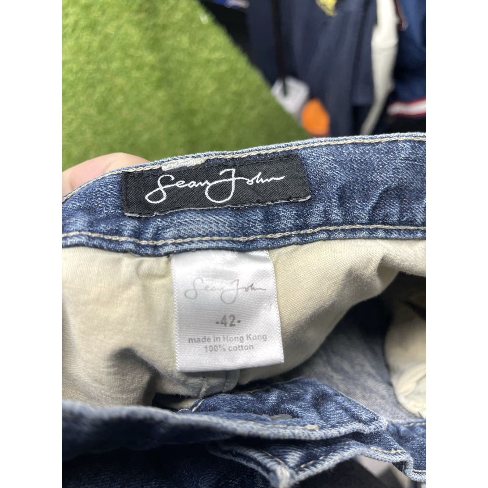 Sean John VINTAGE Sean John Jeans 42x34 Mens Wide-Leg Grunge 90s 5-Pocket Denim Blue Cotton Baggy Inseam 34 in Jeans Mens Size US 42 / EU 58 - 7 Thumbnail