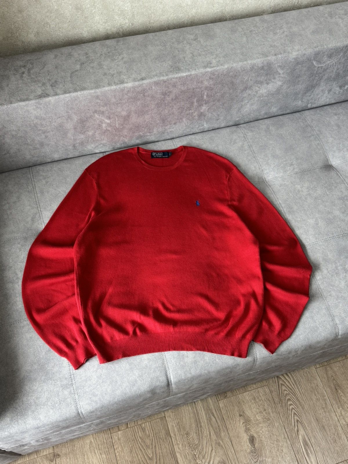 Polo Ralph Lauren × Vintage Vintage Polo Ralph Lauren red cotton sweater Y2K size L Size US L / EU 52-54 / 3 - 3 Thumbnail