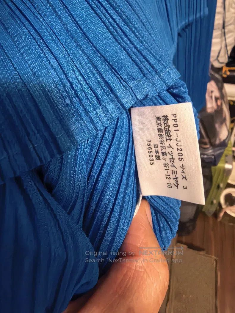 Issey Miyake Issey Miyake Blue Ruffle Shirt Size L / US 10 / IT 46 - 3 Thumbnail