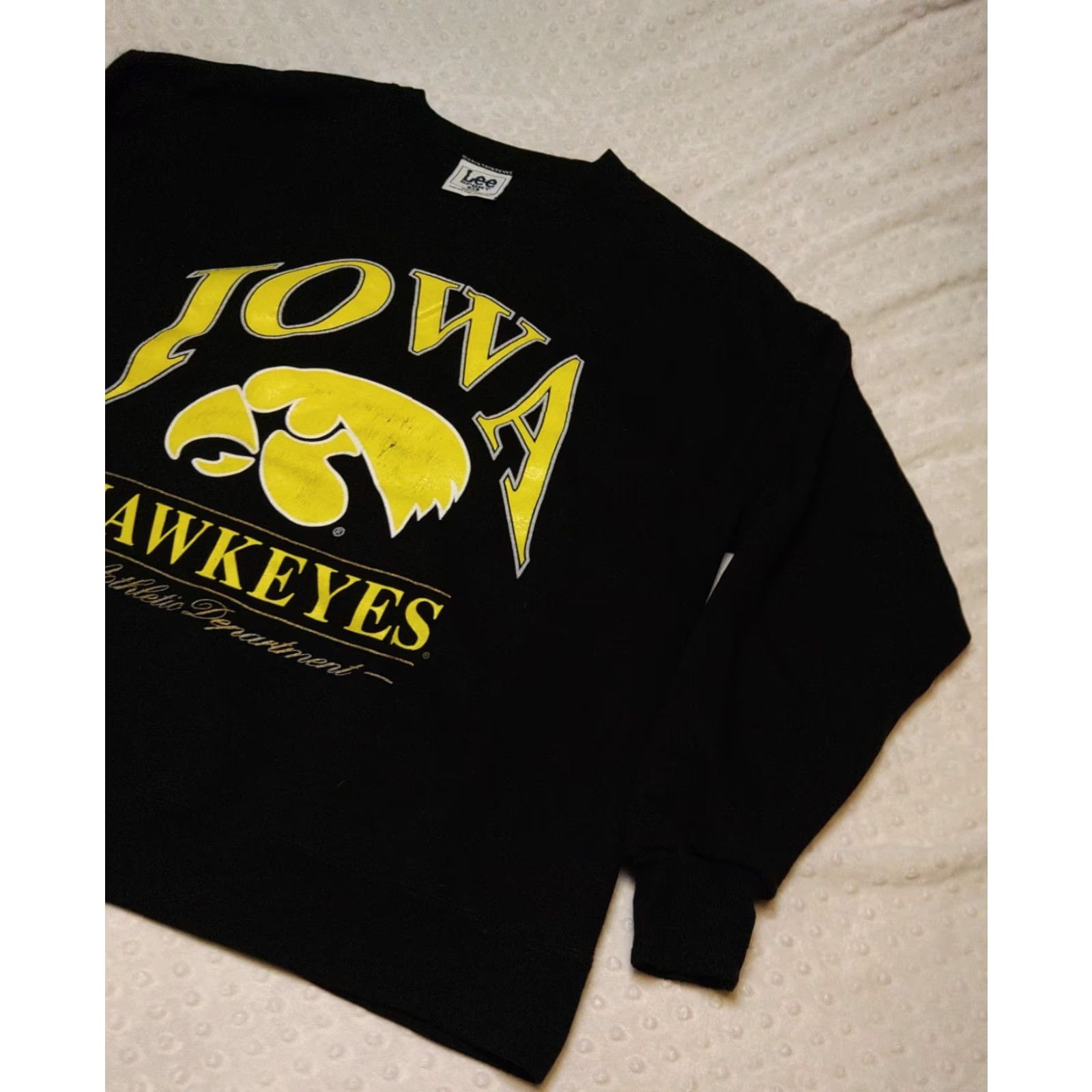 Lee VINTAGE Lee Sport Iowa Hawkeyes Pullover Sweatshirt Crewneck XL Black USA Size US XL / EU 56 / 4 - 2 Thumbnail