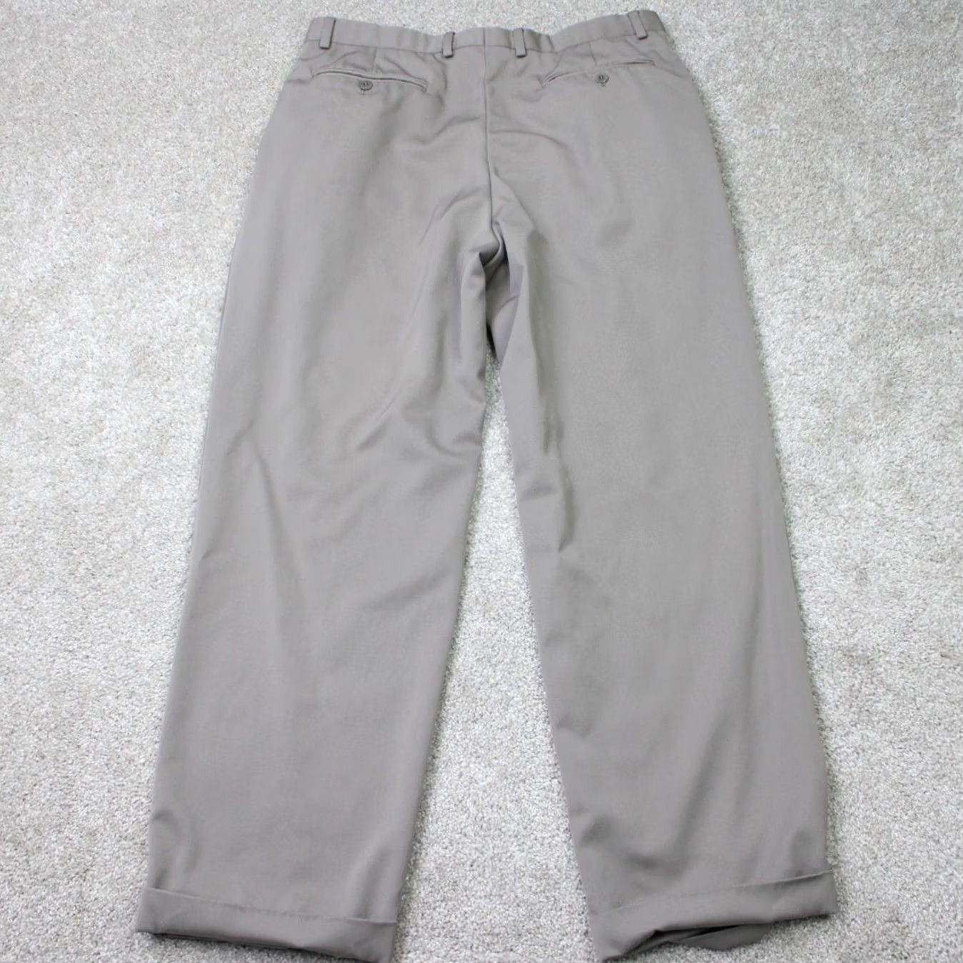 Zanella Zanella Pants Men 36 Beige Wool Pleated Cuffed Straight Leg Regular Dress Pants 36x28 Included Lined Modern 90s Preppy Mens Size US 36 / EU 52 - 6 Thumbnail