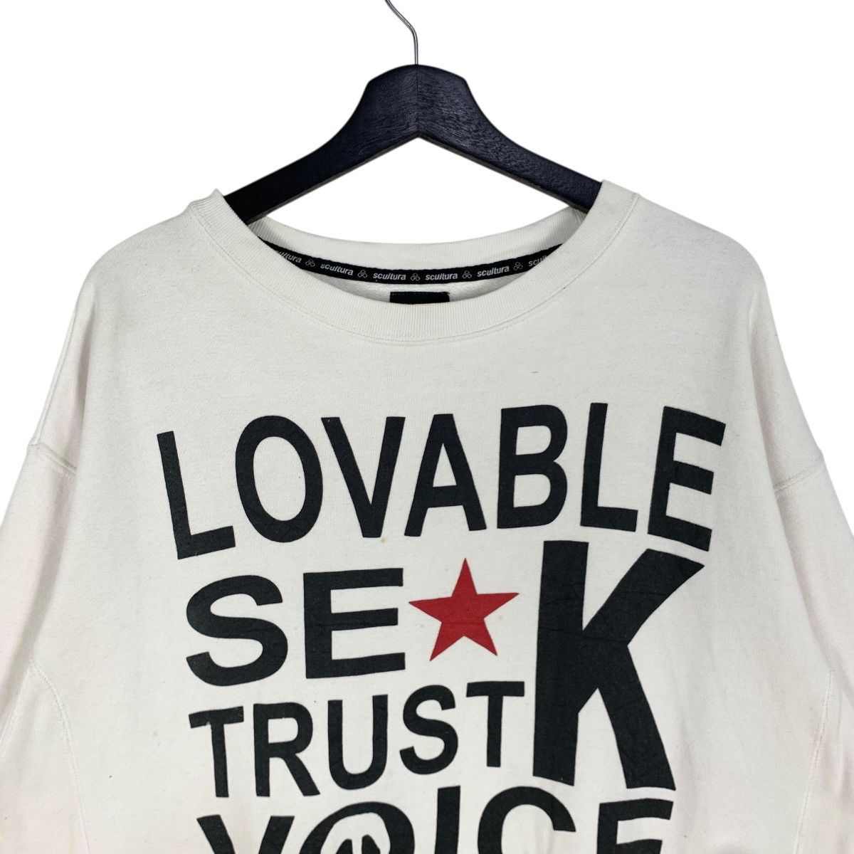 If Six Was Nine Vintage Scultura Wear Sweatshirt Lovable Spell Out Rock Punk Size US L / EU 52-54 / 3 - 7 Thumbnail