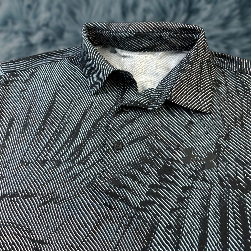 Under Armour Under Armour Polo Shirt Mens M Blue Golf All Over Print Geometric Size US M / EU 48-50 / 2 - 1 Thumbnail