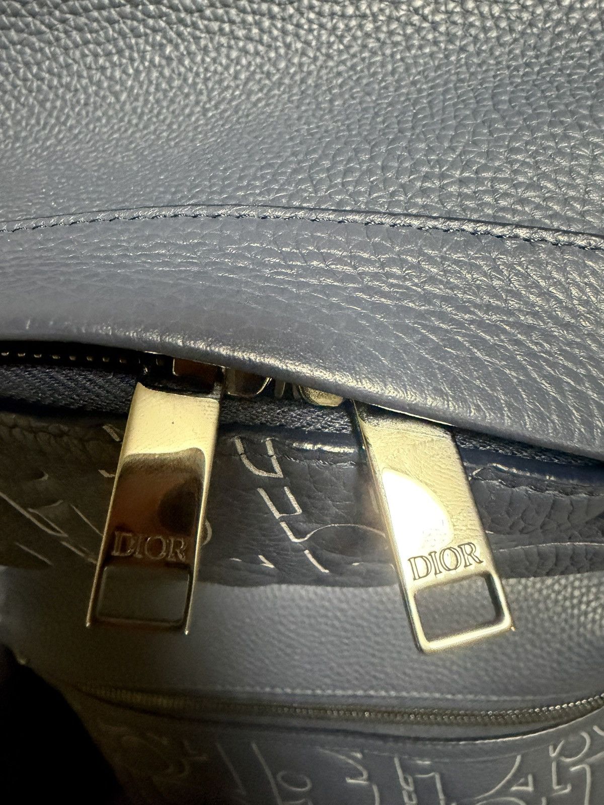 Dior Dior Rider 2.0 Backpack Navy Blue Gravity Stencil Leather Size ONE SIZE - 6 Thumbnail