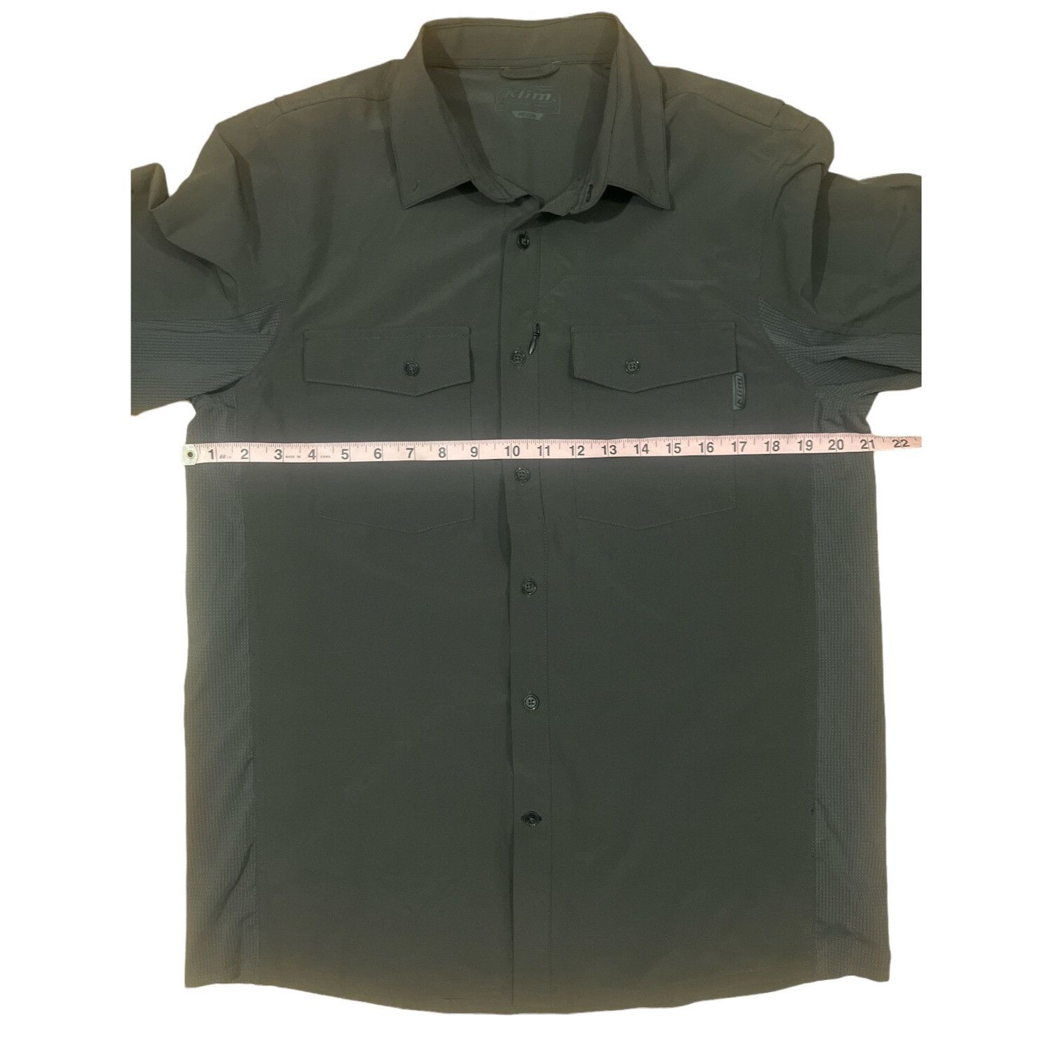 Other Klim Size MEDIUM Button Front shirt Pockets Long Sleeve Gray Size US M / EU 48-50 / 2 - 3 Thumbnail