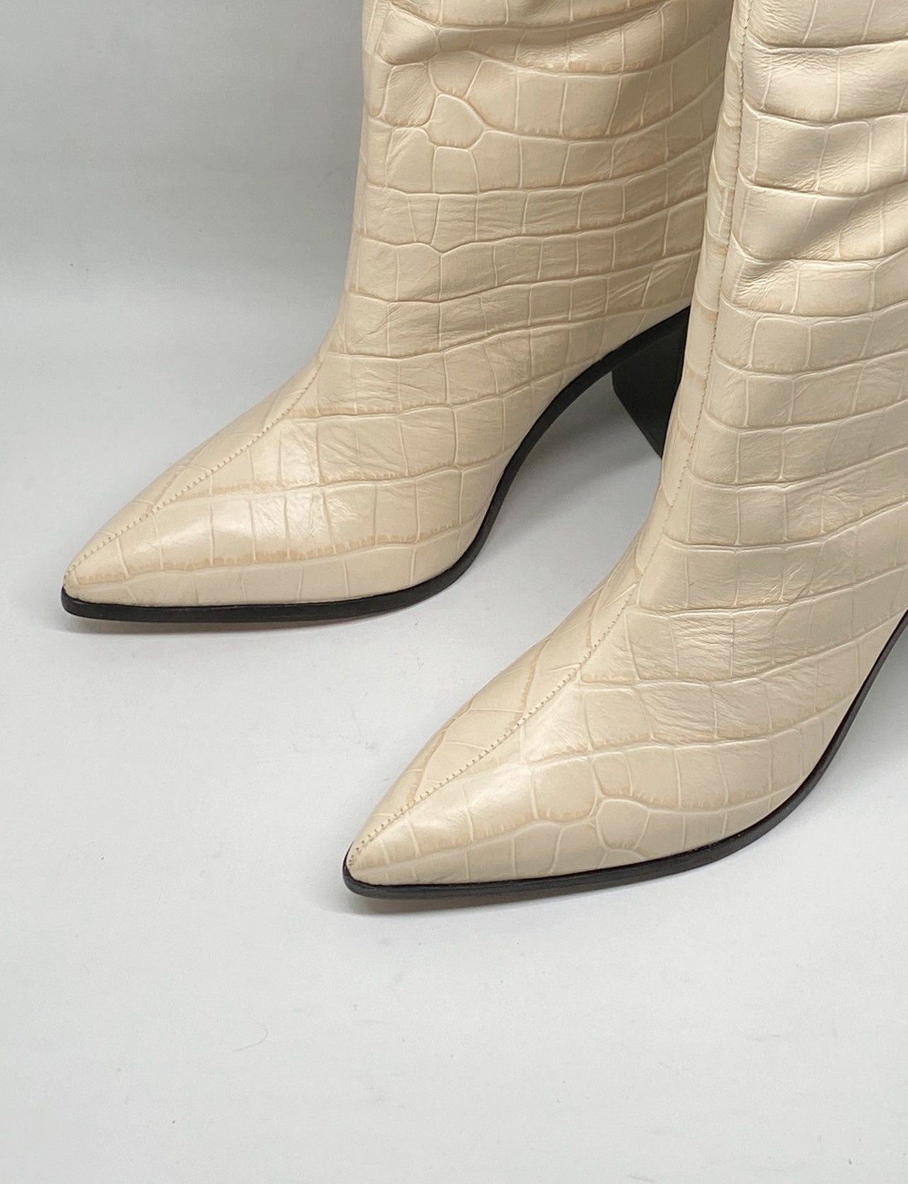 SCHUTZ Schutz Croc-Embossed Leather Boots size 10 Size US 10 / IT 40 - 7 Thumbnail