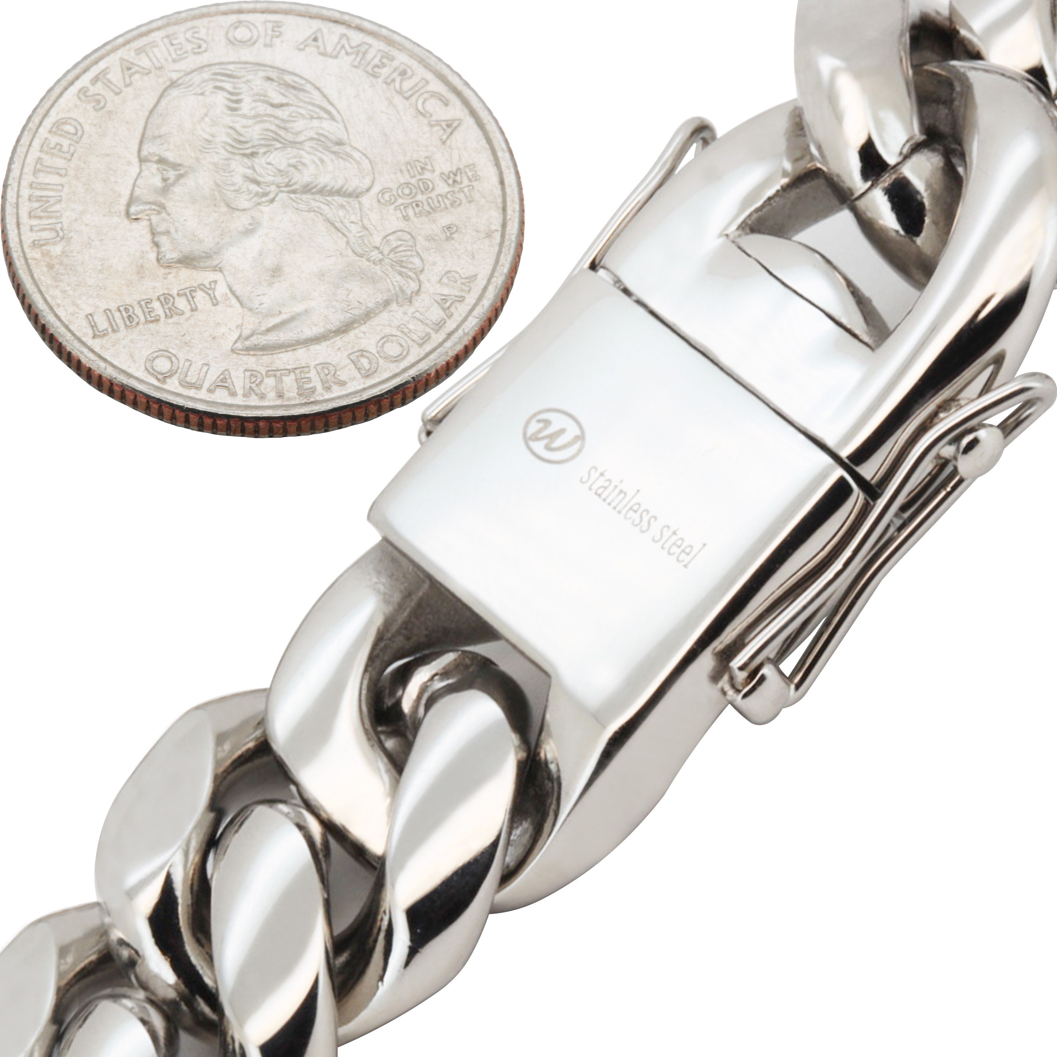 Other 316L Stainless Steel 18mm Miami Cuban Link Bracelet 9” Size ONE SIZE - 2 Thumbnail