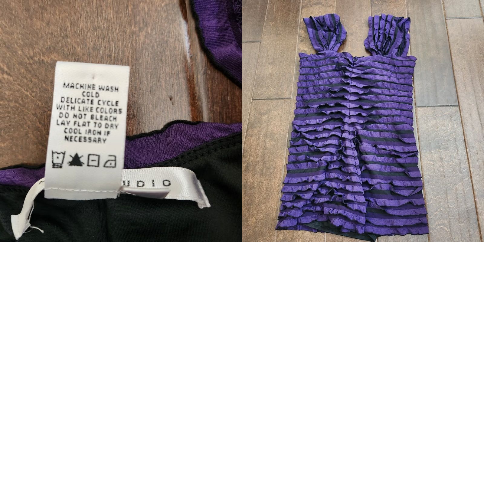 Vintage Max Studio Blouse Sleeveless Purple Ruffle Top Small Women's Pullover Casual, Travel, Party, Business Short Sleeve? Size S / US 4 / IT 40 - 9 Thumbnail
