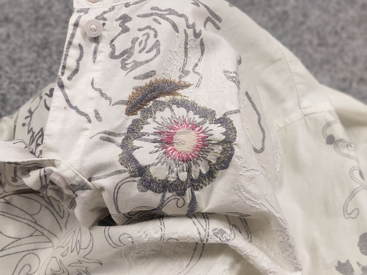 ESPIRIT Esprit Vintage Y2K Style embroidered flower Buttons shirt Size XL / US 12-14 / IT 48-50 - 15 Thumbnail