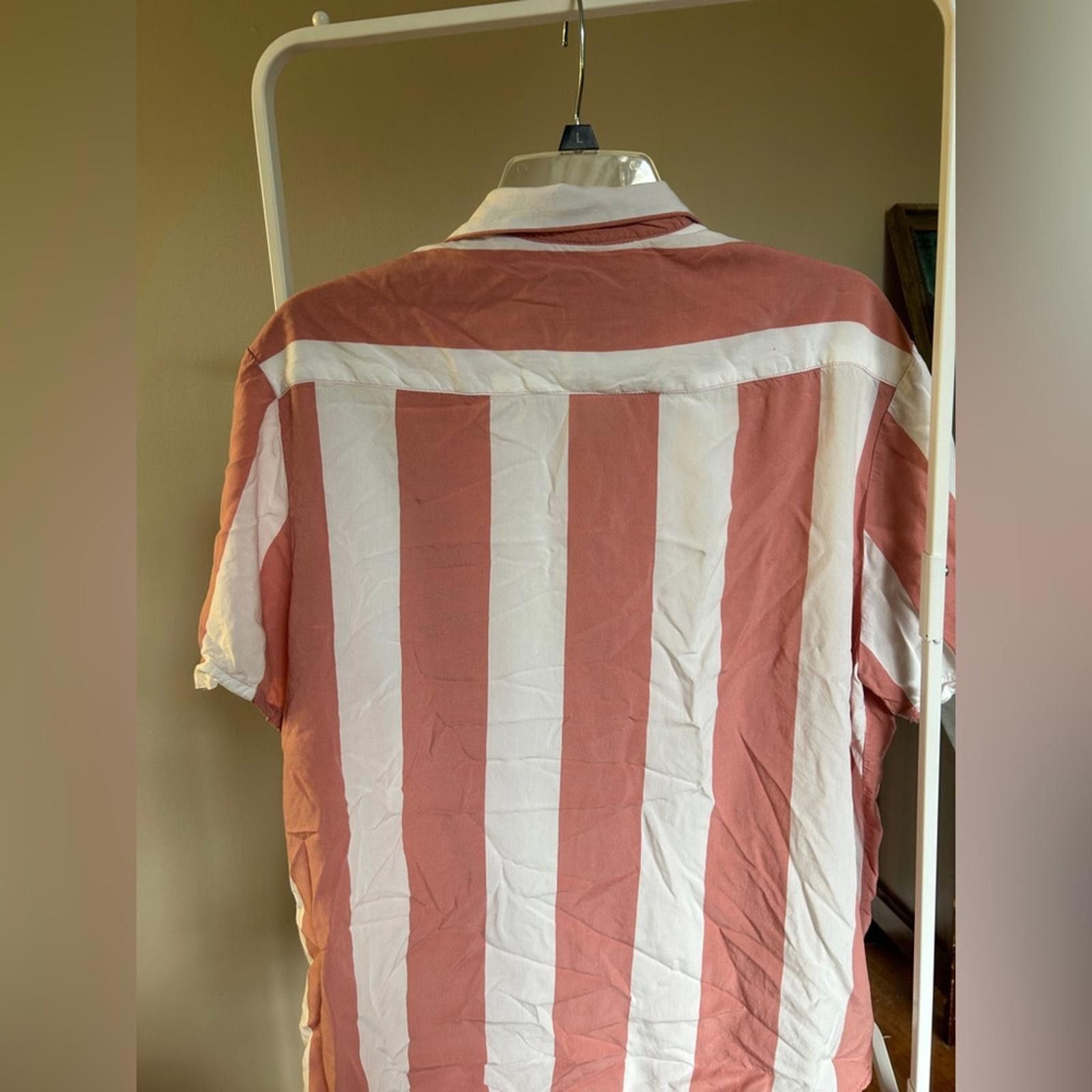 Cactus Plant Flea Market Cactus Pink & White Vertical Stripe Button-Down Shirt Size US XL / EU 56 / 4 - 3 Thumbnail