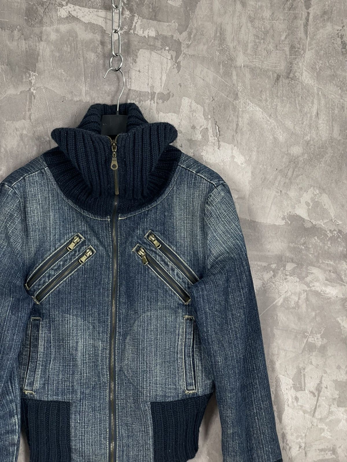 If Six Was Nine × Japanese Brand × Le Grande Bleu (L.G.B.) Avant Garde Japan Vintage Y2K Crazy Denim Jacket Size M / US 6-8 / IT 42-44 - 4 Thumbnail