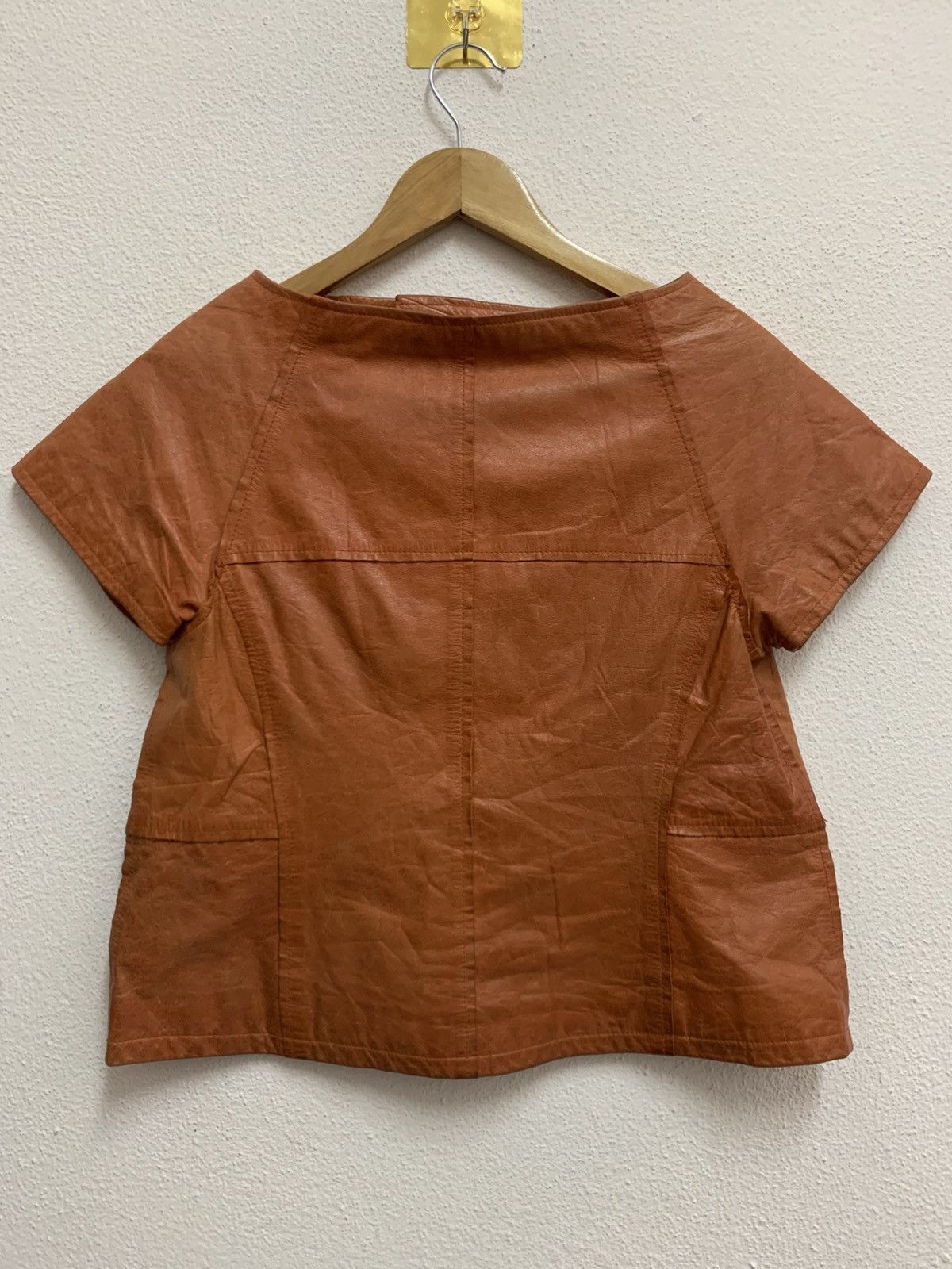 Yohji Yamamoto WXYZ Workshop By Yohji Yamamoto Cow Hide Leather Shirt Size S / US 4 / IT 40 - 1 Thumbnail