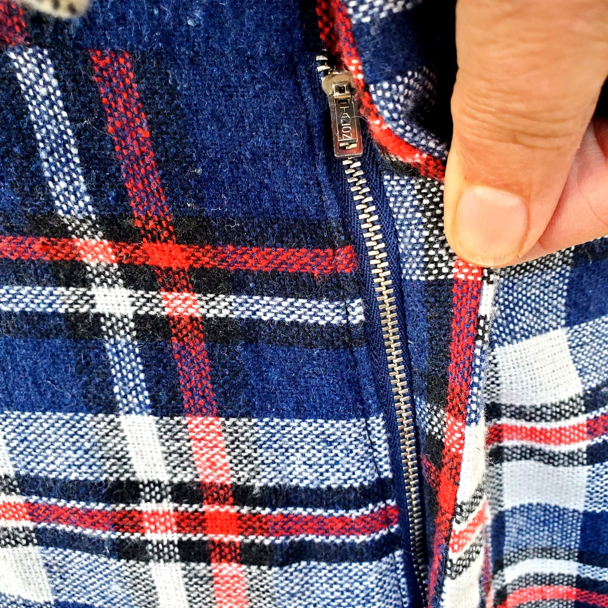 Other Vintage 60s Mod Pants Women 4 Blue Red White Plaid Flared Cu Size 27" / US 4 / IT 40 - 12 Thumbnail