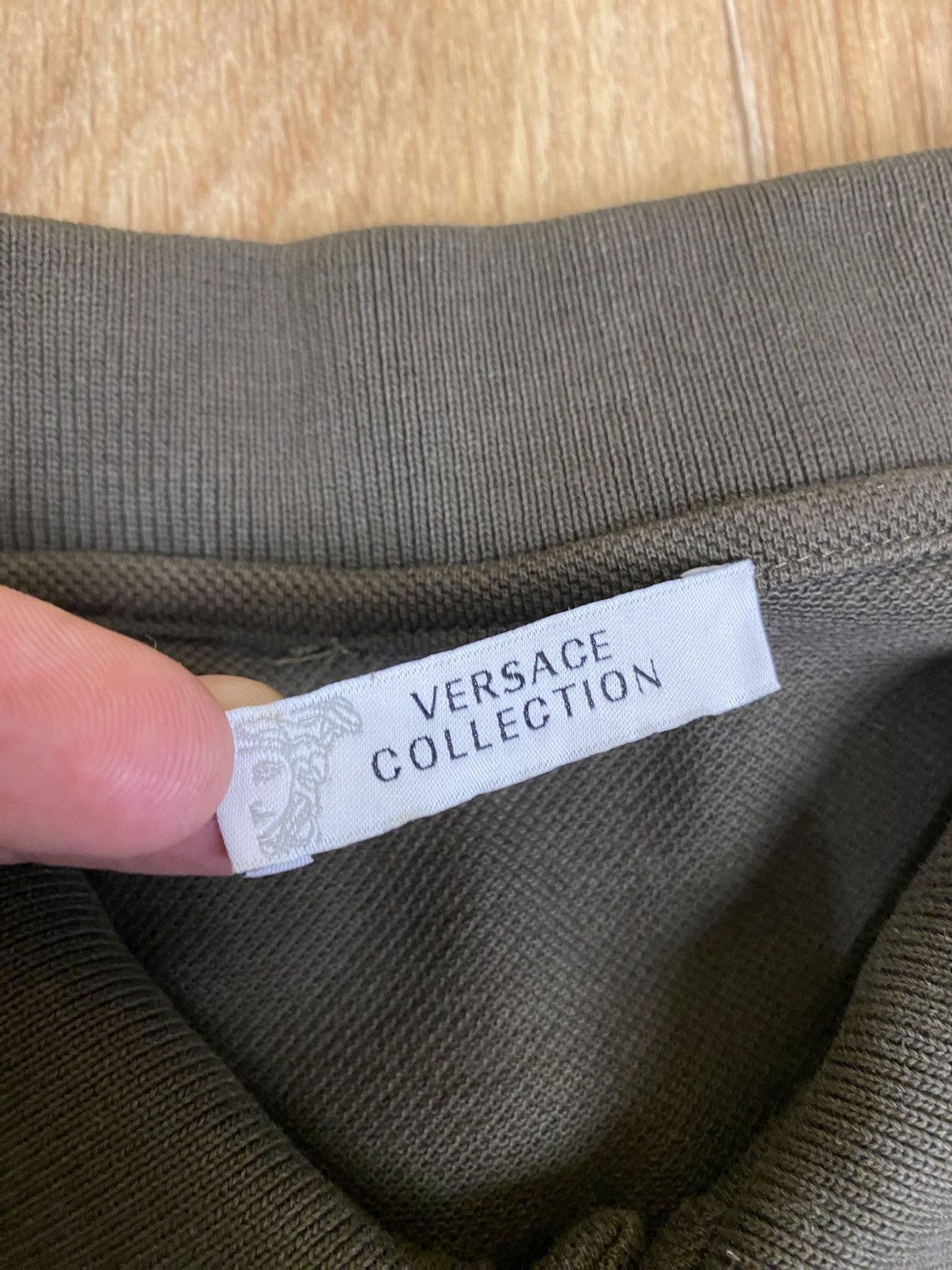 Versace Versace Medusa big face logo Khaki Polo T-shirt Size US XL / EU 56 / 4 - 3 Thumbnail