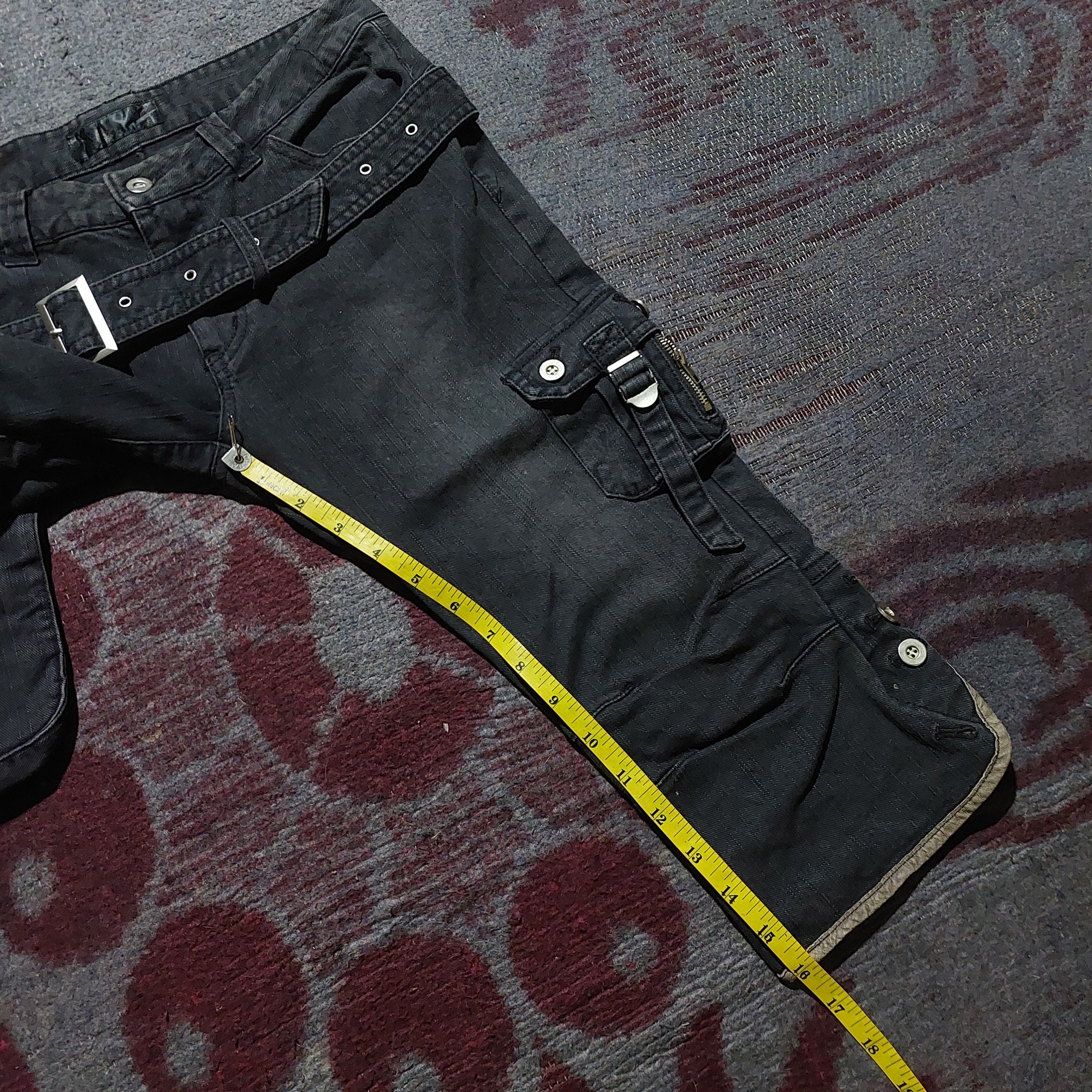 Tornado Mart Y2k black japanese bondage cargo short belt pouch Size US 29 - 16 Thumbnail