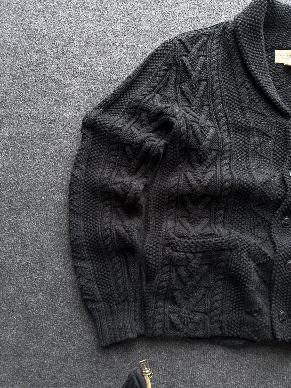 Denim & Supply Ralph Lauren DENIM & SUPPLY 🚨 RALPH LAUREN HEAVY KNIT CARDIGAN BLACK Size US M / EU 48-50 / 2 - 3 Thumbnail
