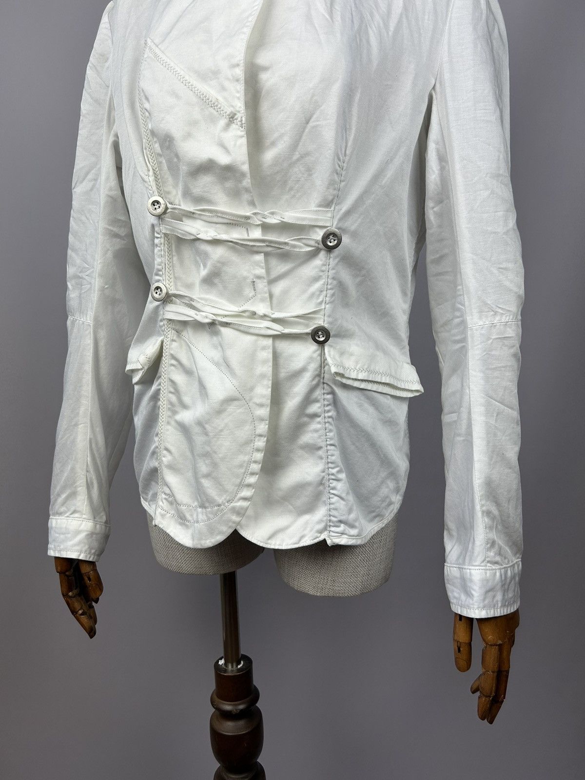 Marithe + Francois Girbaud × Vintage LE JEAN DE MARITHE FRANCOIS GIRBAUD Cotton Blazer Jacket Size XL / US 12-14 / IT 48-50 - 4 Thumbnail