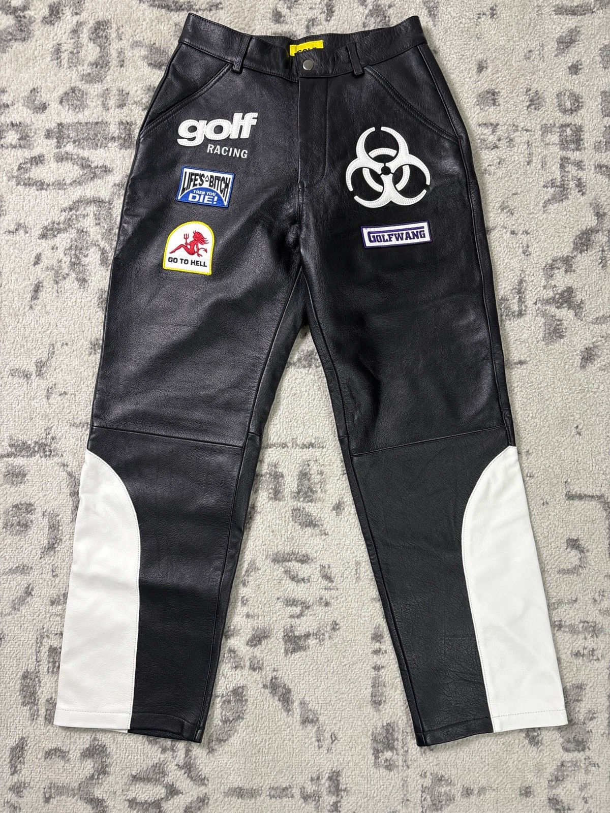 Golf Wang GOLF WANG LEATHER MOTOCROSS PANTS Size US 28 / EU 44 - 1 Thumbnail