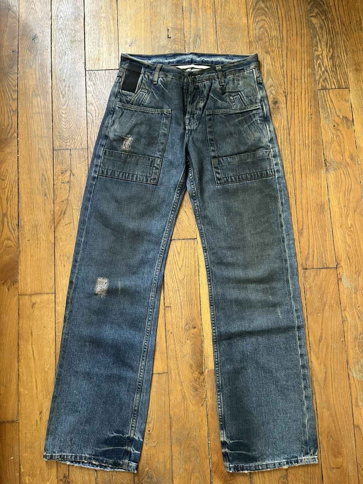 Rick Owens Rick Owens SLAB 2001 Mud Washed Denim Size US 27 - 1 Thumbnail