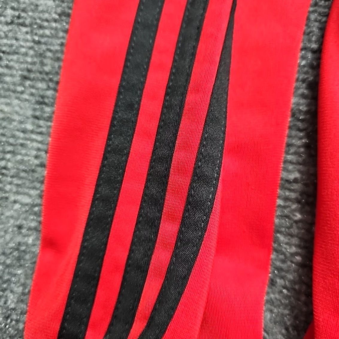 Adidas Adidas Track Jacket Men XL Red 3 Stripe Black Trim Full Zip Running Cover (Regular) Size US XL / EU 56 / 4 - 6 Thumbnail
