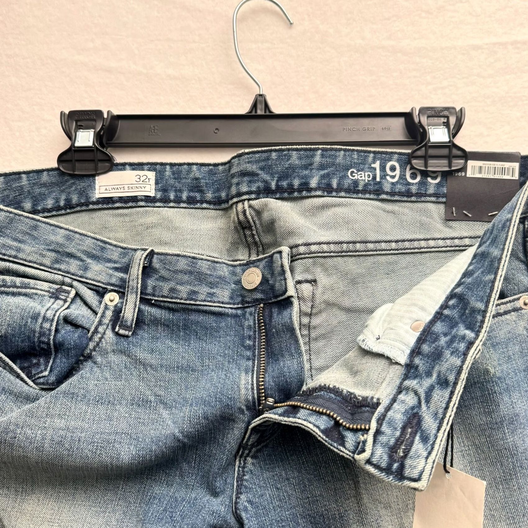 Gap GAP 1969 Always Skinny Jeans Women Slim Distressed Low Rise 32 Regular 28in Blue Denim Size 24" / US 00 / IT 34 - 5 Thumbnail