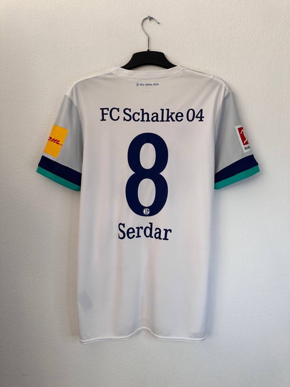 Umbro FC Schalke 04 Away Soccer Jersey Umbro Gazprom Serdar #8 Size US L / EU 52-54 / 3 - 10 Thumbnail