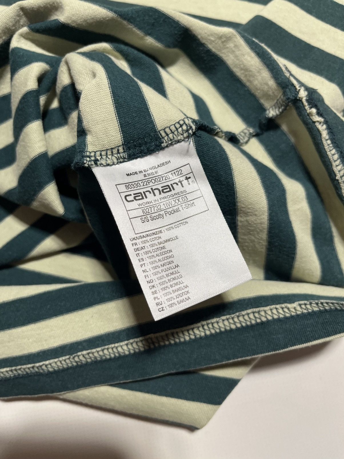 Carhartt Wip Carhartt WIP Scotty Stripe Pocket T-shirt NWT Size US M / EU 48-50 / 2 - 4 Thumbnail