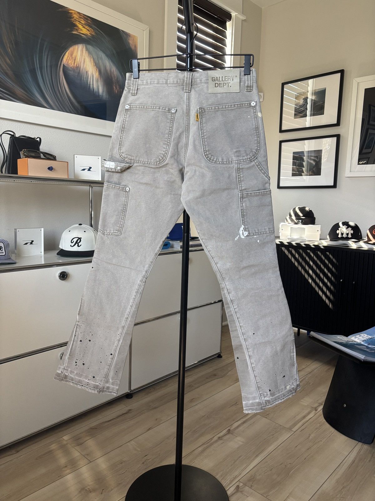 Gallery Dept. 32 X 36 PAINTER CEMENT CARPENTER FLARE DENIM PANTS Size US 32 / EU 48 - 8 Thumbnail