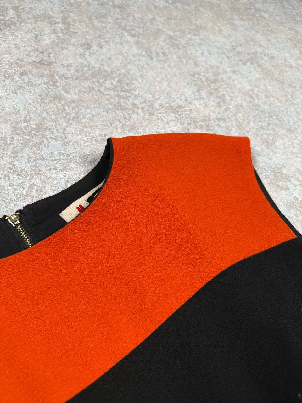 Marni Marni Colorblock Black Orange Shift Dress Size S / US 4 / IT 40 - 3 Thumbnail