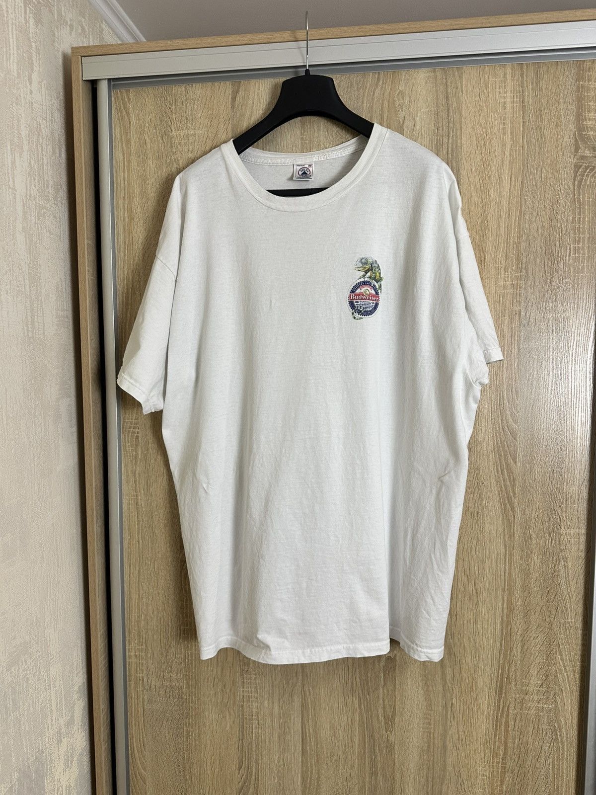 Budweiser 🔥 Budweiser 1999 Big Logo Beer Art T Shirt Guinness Corona Size US XXL / EU 58 / 5 - 4 Thumbnail