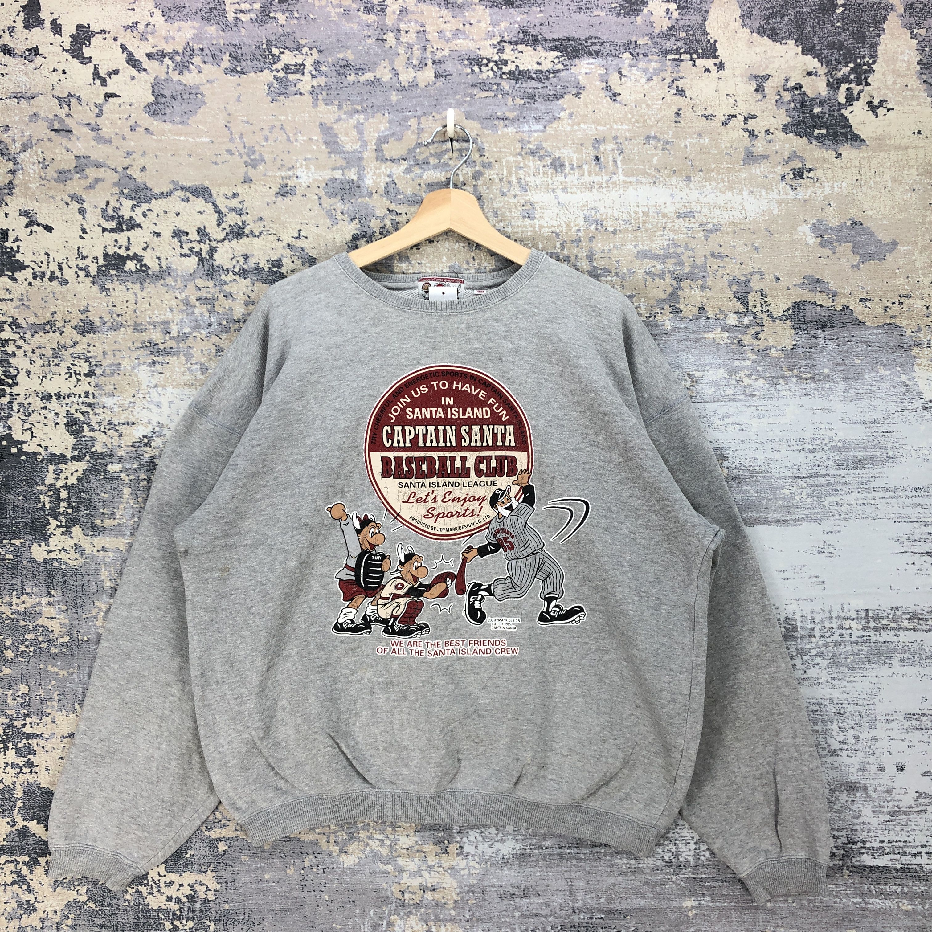 Japanese Brand × Vintage Vintage 1985 Captain Santa Sweater Baseball Club Sweatshirt Size US L / EU 52-54 / 3 - 1 Thumbnail