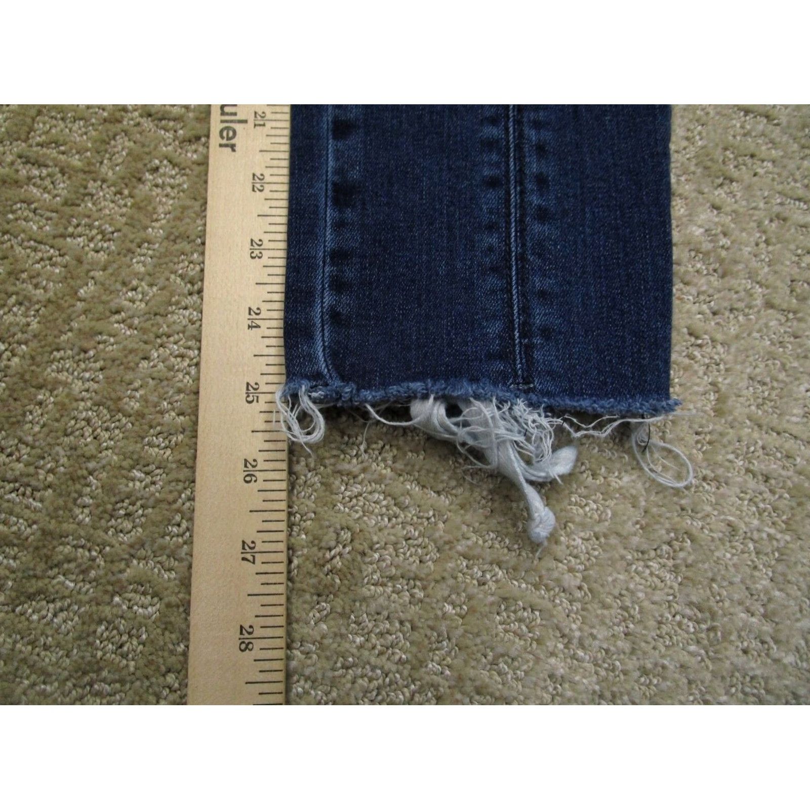Hudson Hudson Jeans Women 27 Blue Skinny Ankle Pants Lace Up Dark Wash Denim Crop 5-Pocket Regular Rise Shoes Mens Womens Size 27" / US 4 / IT 40 - 7 Thumbnail