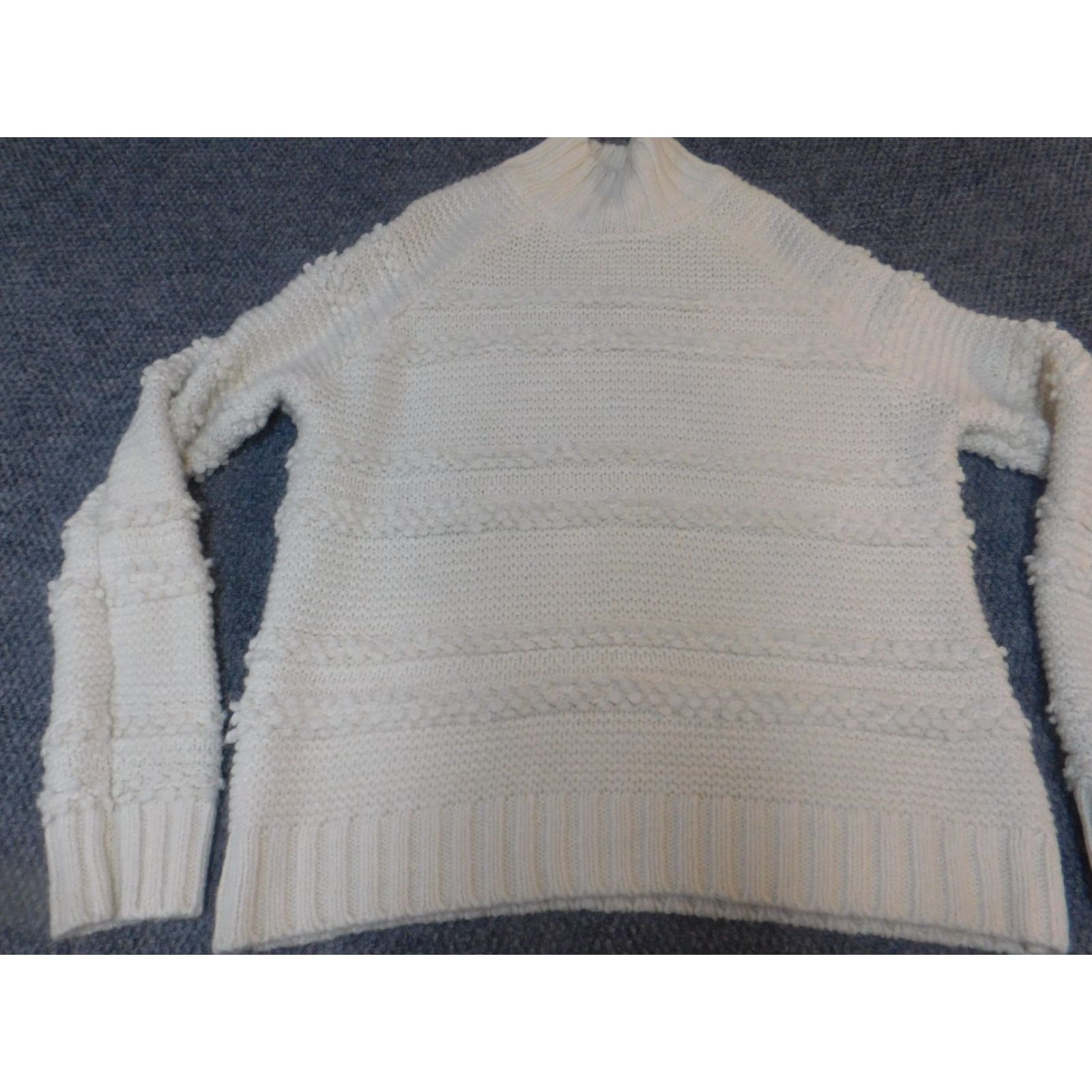 Vintage Philosophy Sweater L Beige Pullover Long Sleeve Turtleneck Knit Cotton Embroidered Classic Women NM Size L / US 10 / IT 46 - 3 Thumbnail
