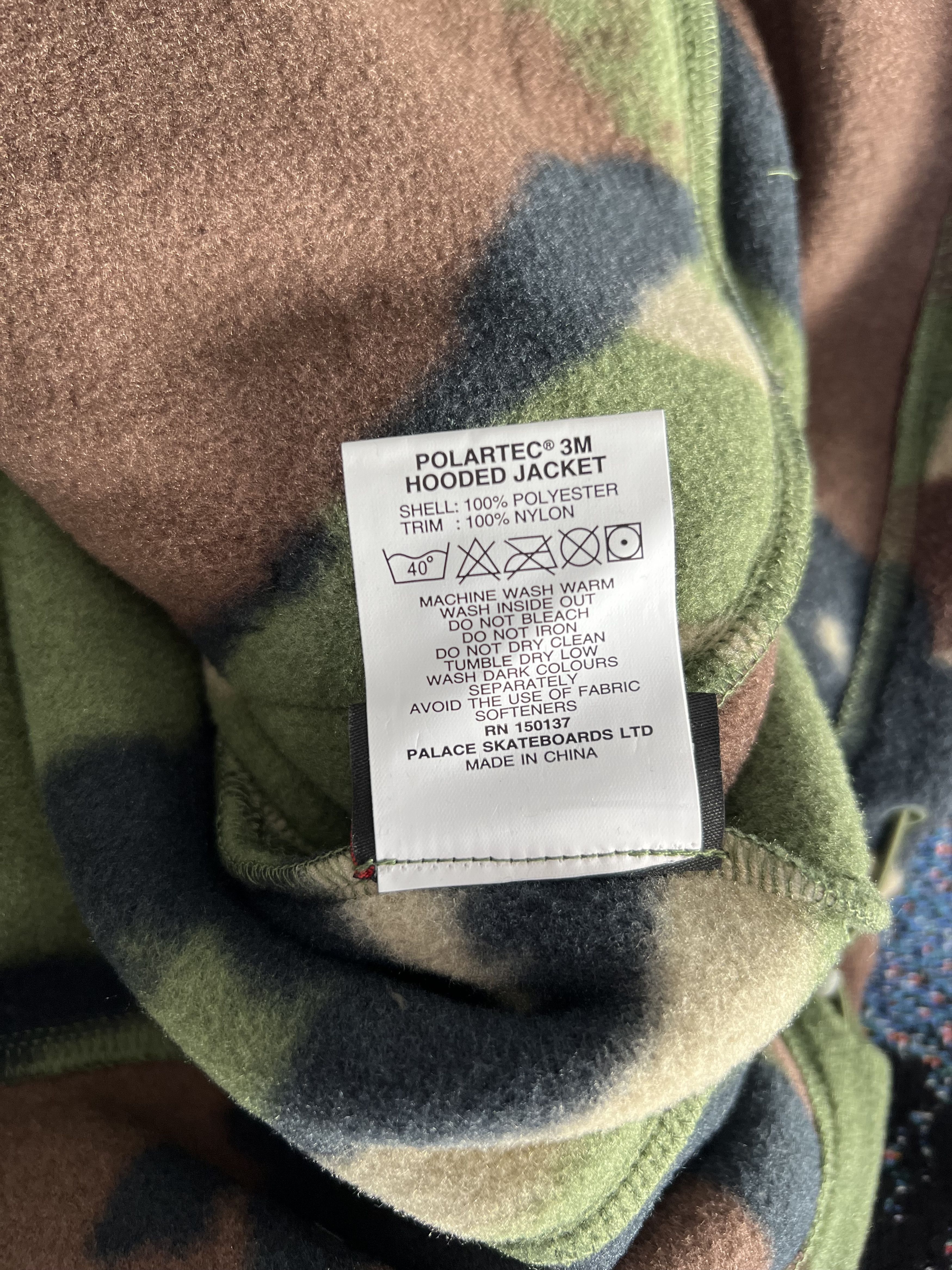 Palace Palace Polartec Fleece 3M Hooded Jacket in Camo Size US M / EU 48-50 / 2 - 9 Thumbnail