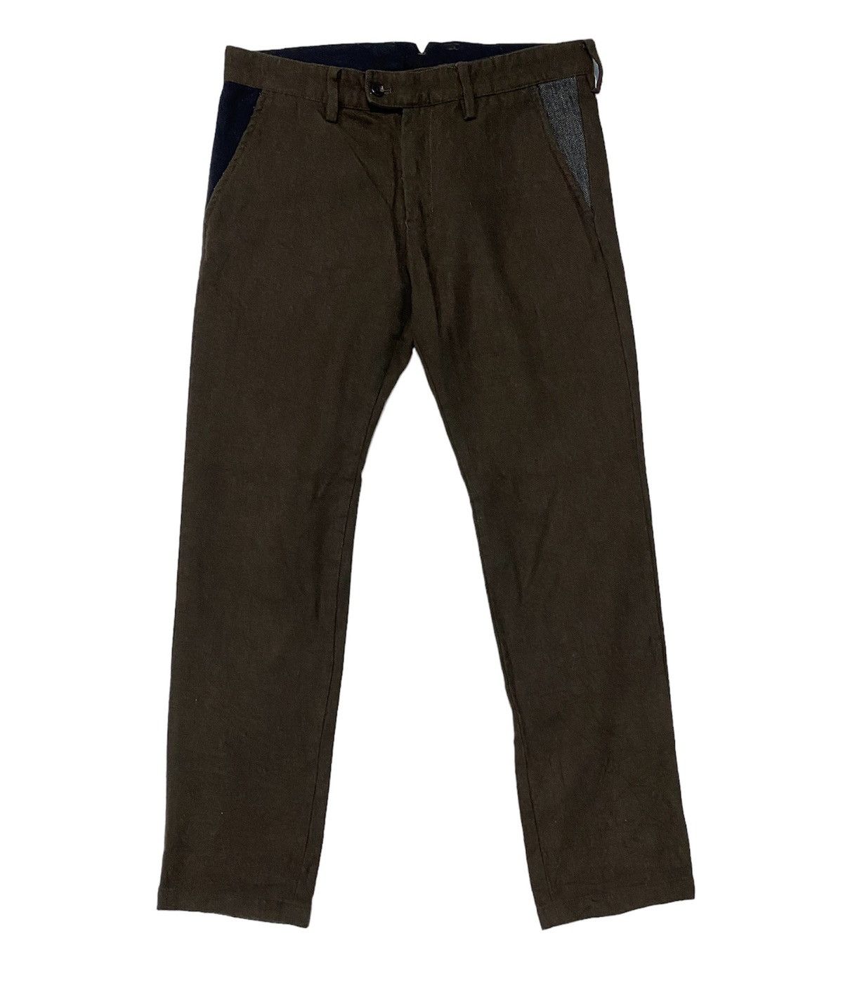 image of vintage Boycott Wool Smart Pants Buckle Back in Brown, Men's (Size 32)