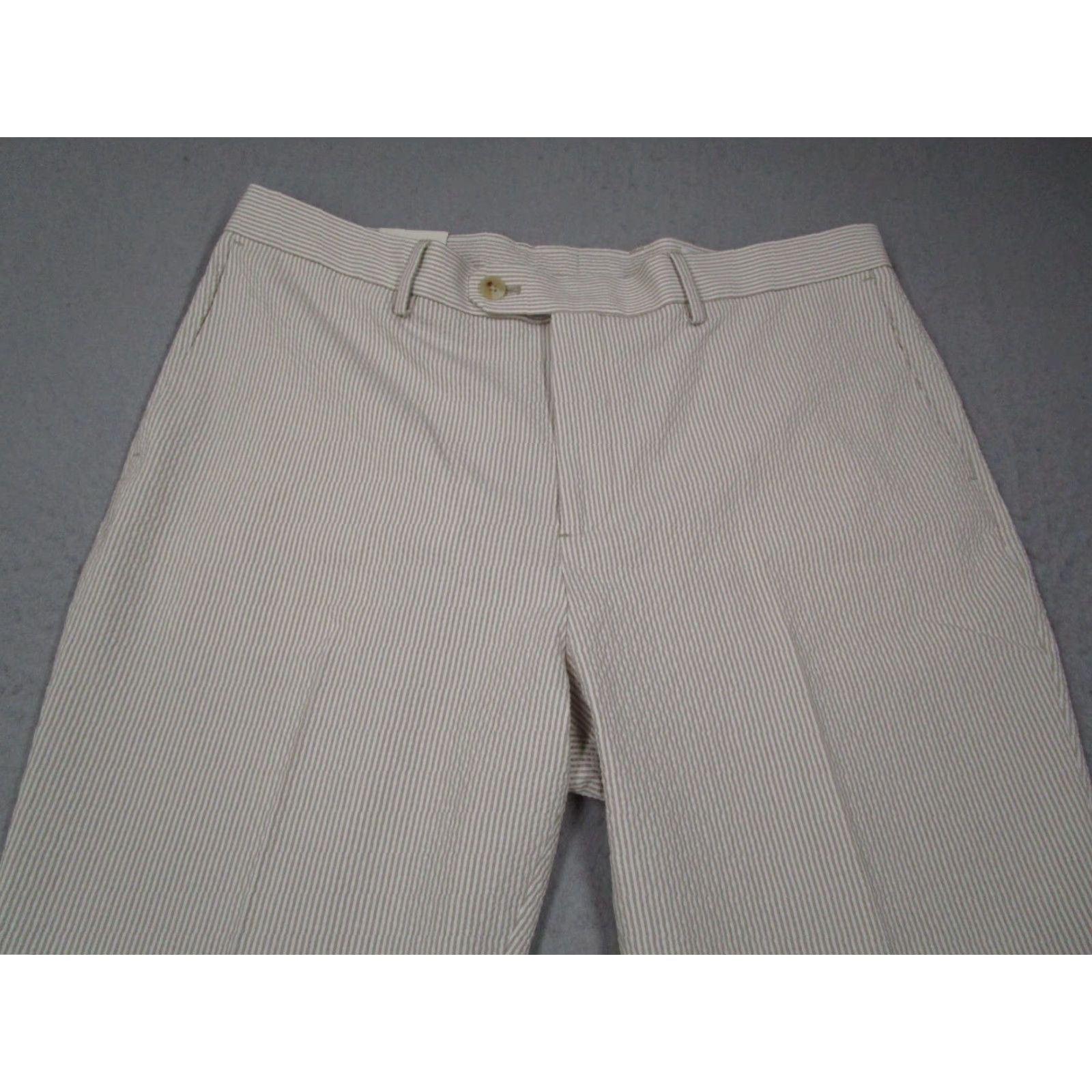 Banana Republic Banana Republic Pants Mens 38 Beige Seersucker Flat Front Tapered Trouser 38x30 Slim Chino Casual Workwear Holiday 38 Mens Beige Banana Republic Pants Size US 38 / EU 54 - 2 Thumbnail
