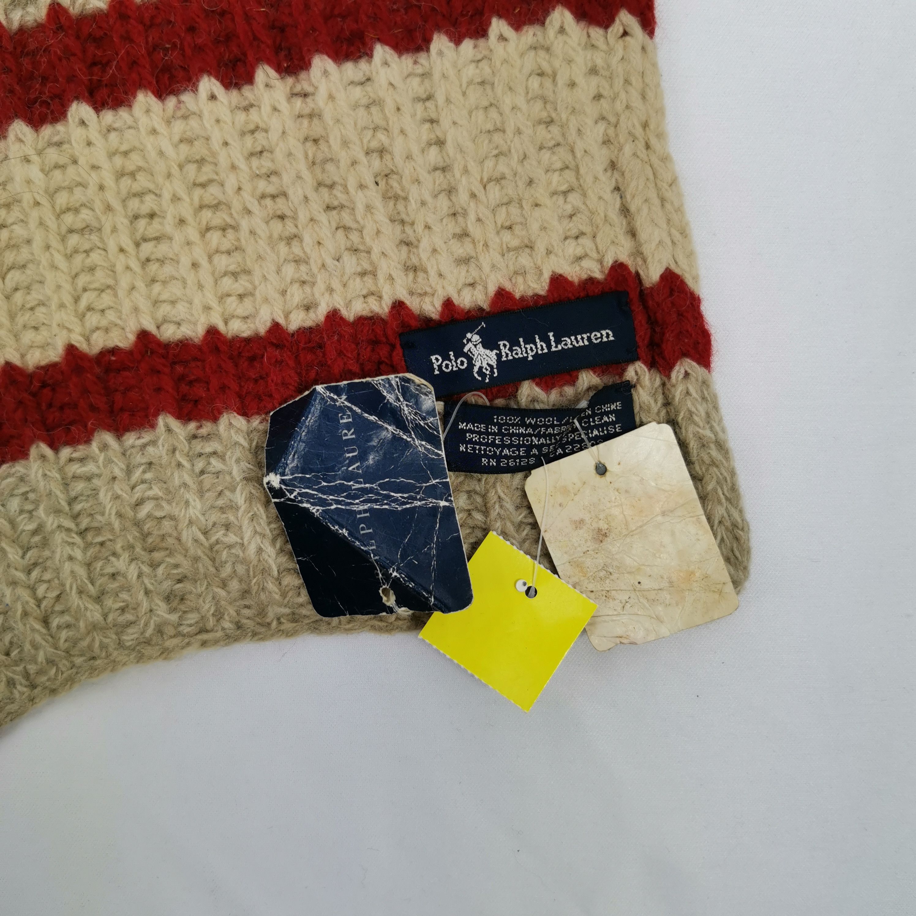 Polo Ralph Lauren NWT Vintage Polo Ralph Lauren Scarf Muffler Wool Scarves Size ONE SIZE - 4 Thumbnail