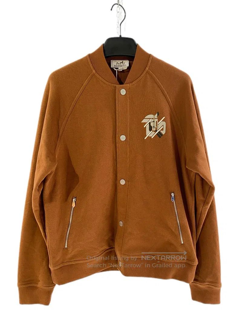 Hermes Hermes Autumn-winter men's brown baseball jacket Size US M / EU 48-50 / 2 - 1 Thumbnail