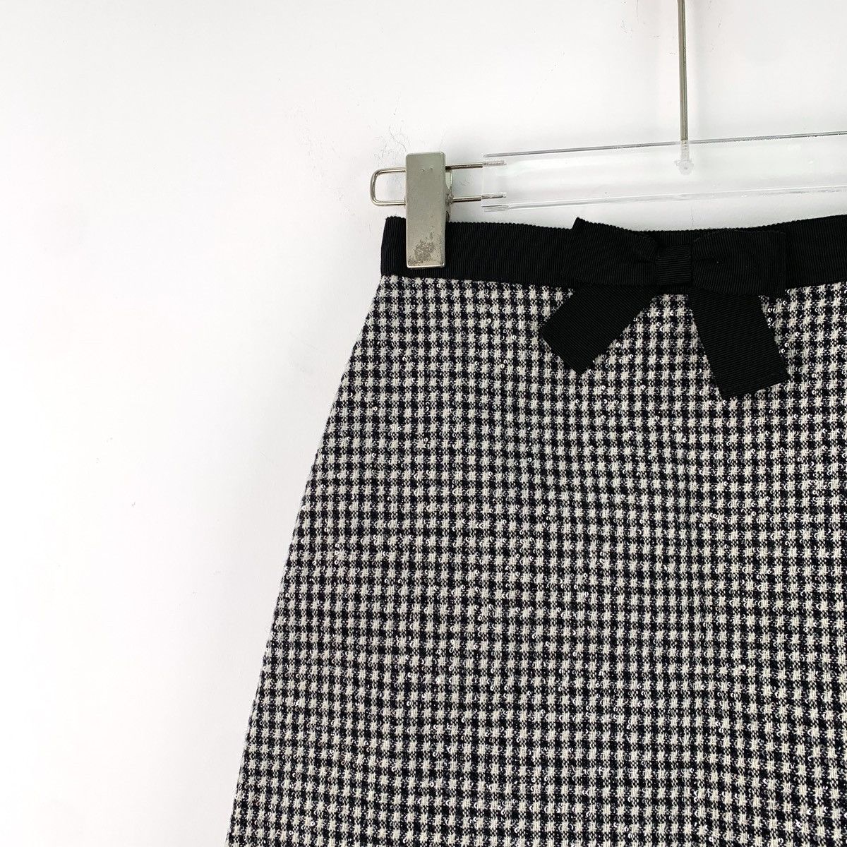 Miu Miu Miu Miu Black Bow Wool Casual Woven Sequin Halter Dress Size 25" / US 0 / IT 36 - 4 Thumbnail
