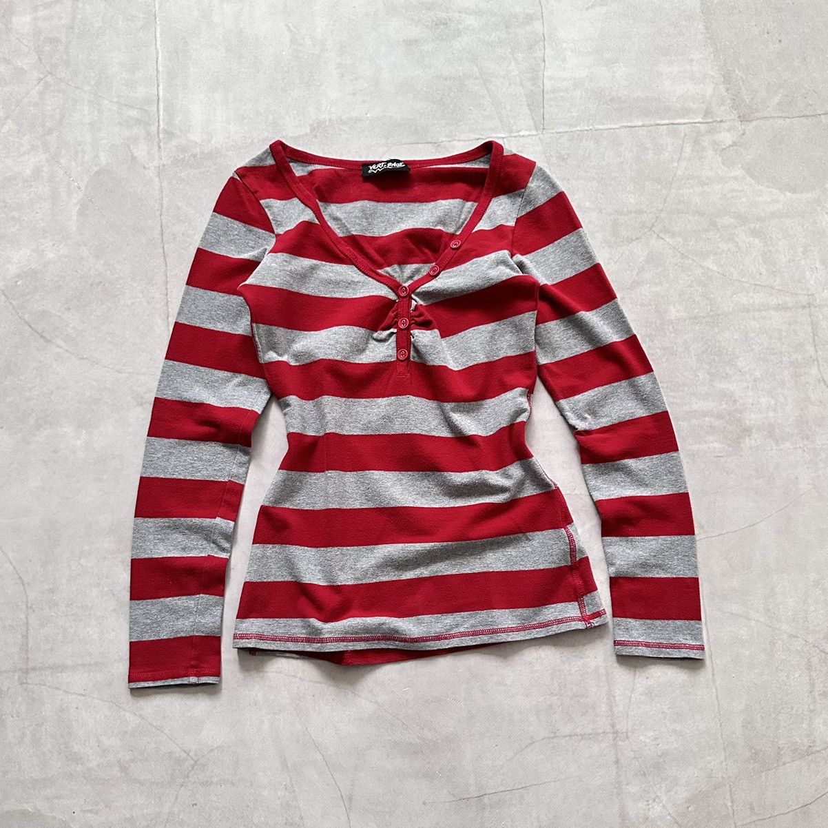 Hysteric Glamour Cute Striped Button Long Sleeve T Shirt Number Nine Vibe Size M / US 6-8 / IT 42-44 - 1 Thumbnail