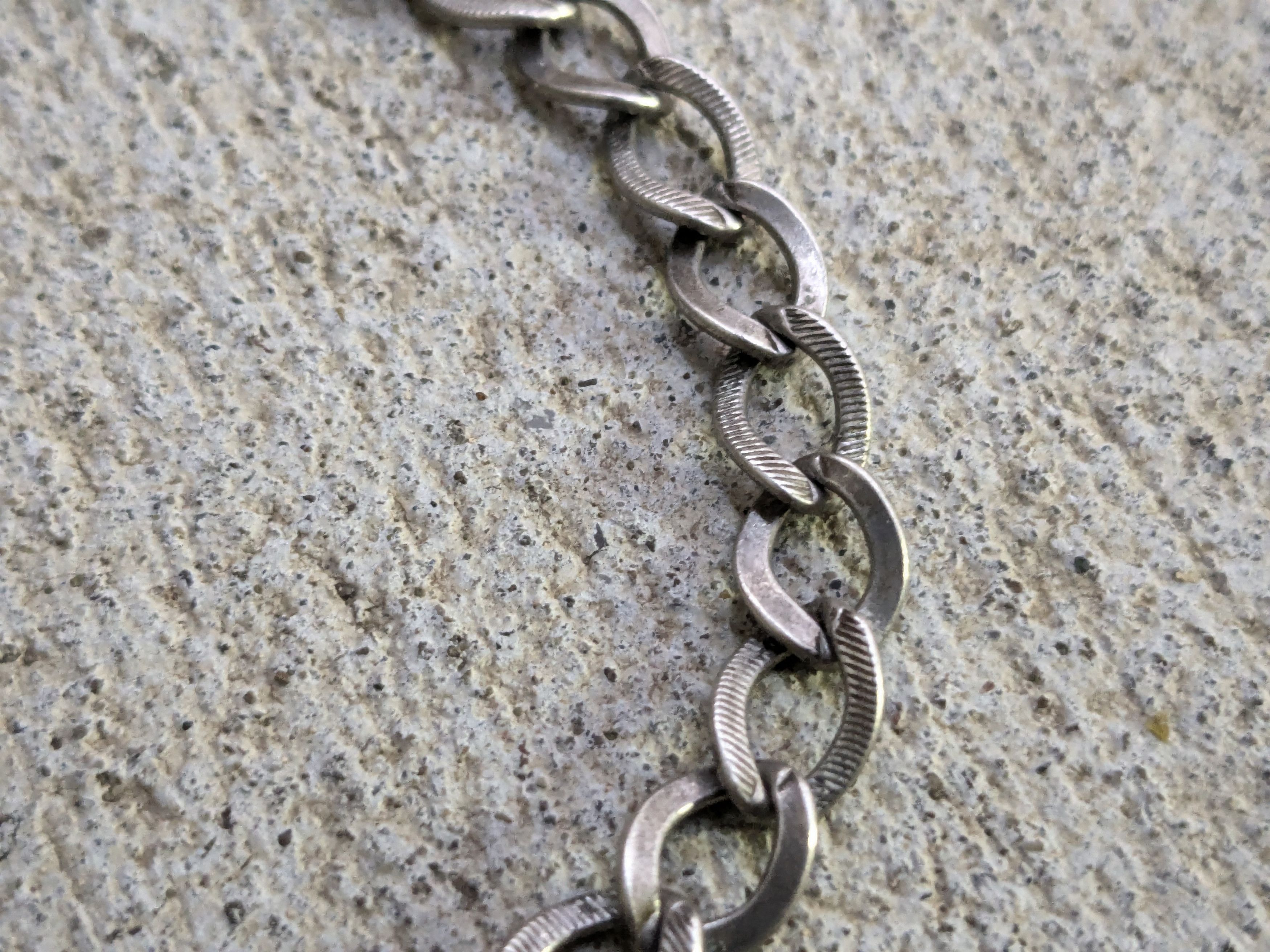 Vintage Vintage Sterling Silver Bracelet 7" Curb Link Chain Size ONE SIZE - 7 Thumbnail