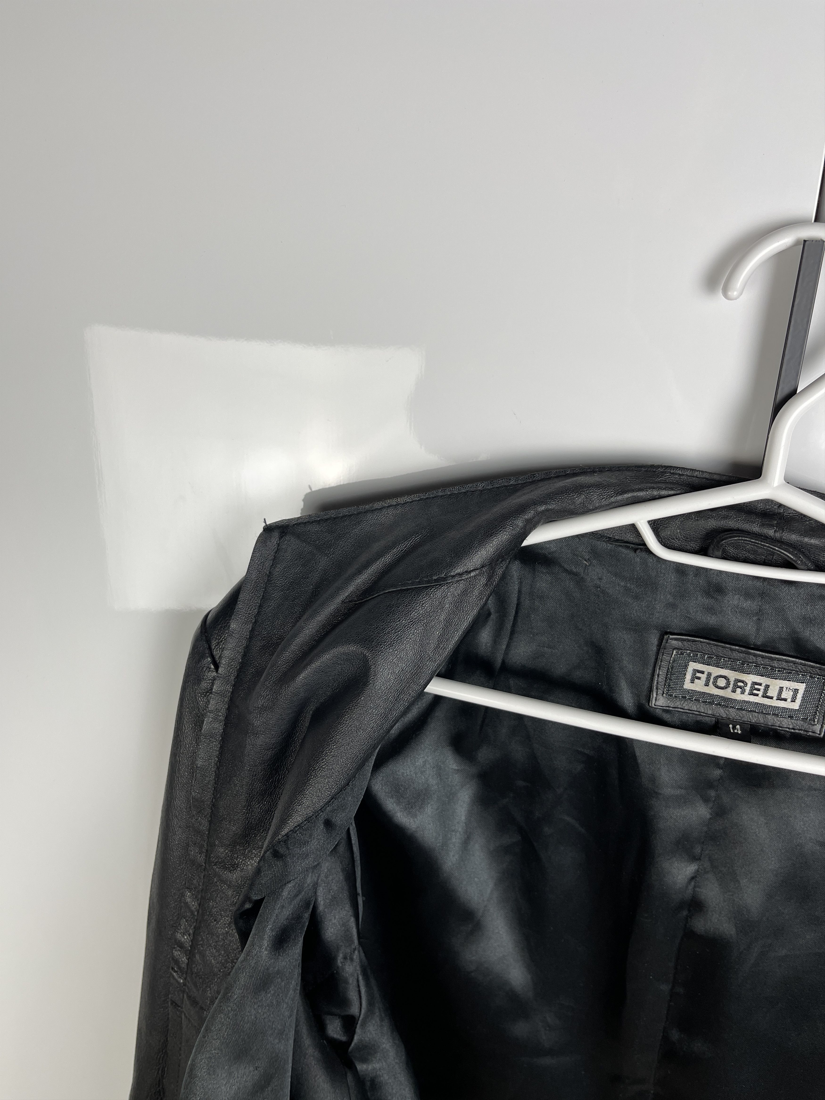 Giorgio Fiorelli Fiorelli Vintage Raw Edge Leather Jacket Size L / US 10 / IT 46 - 10 Thumbnail