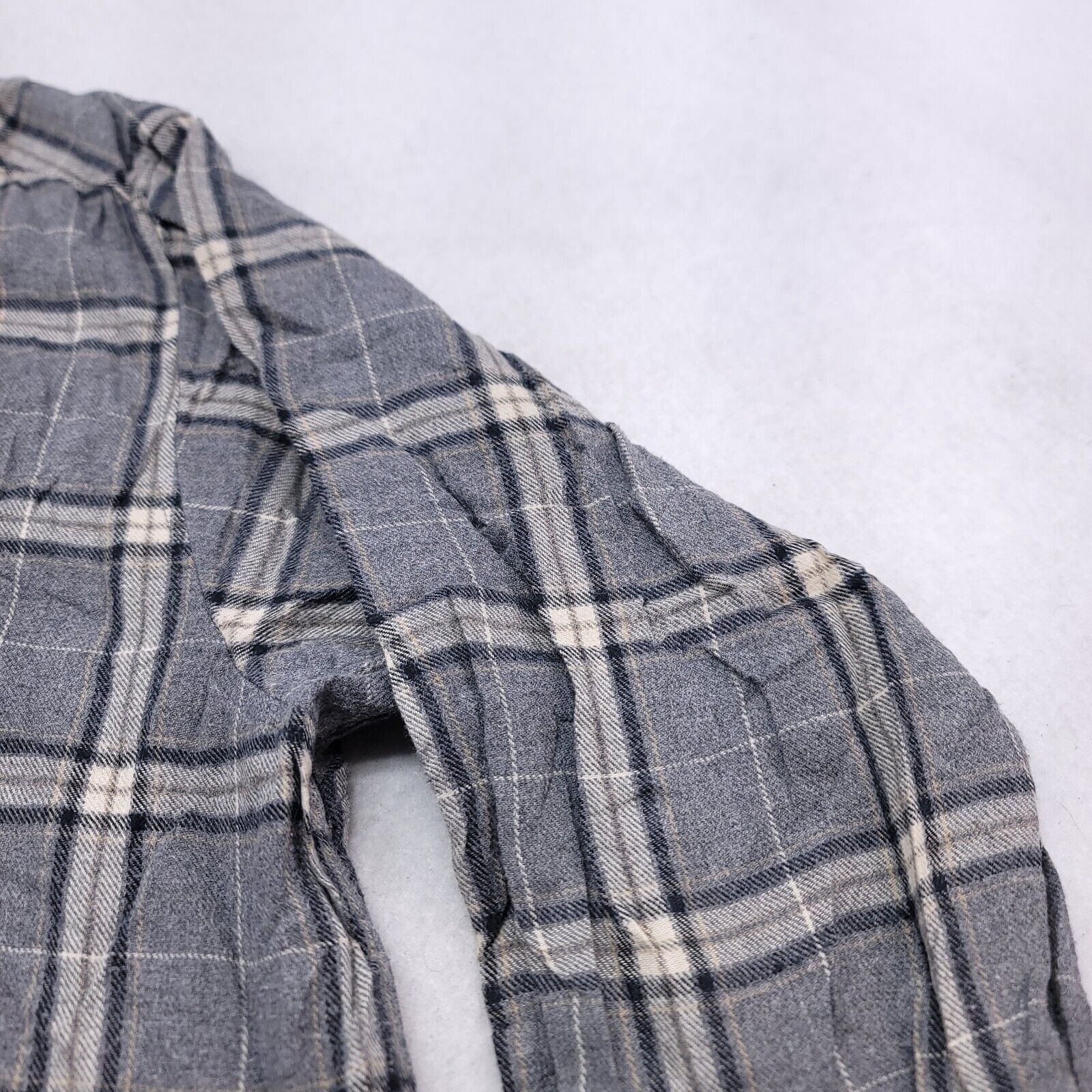 Croft & Barrow Croft & Barrow Windowpane Flannel Shirt Mens Size XL Gray Size US XL / EU 56 / 4 - 5 Thumbnail