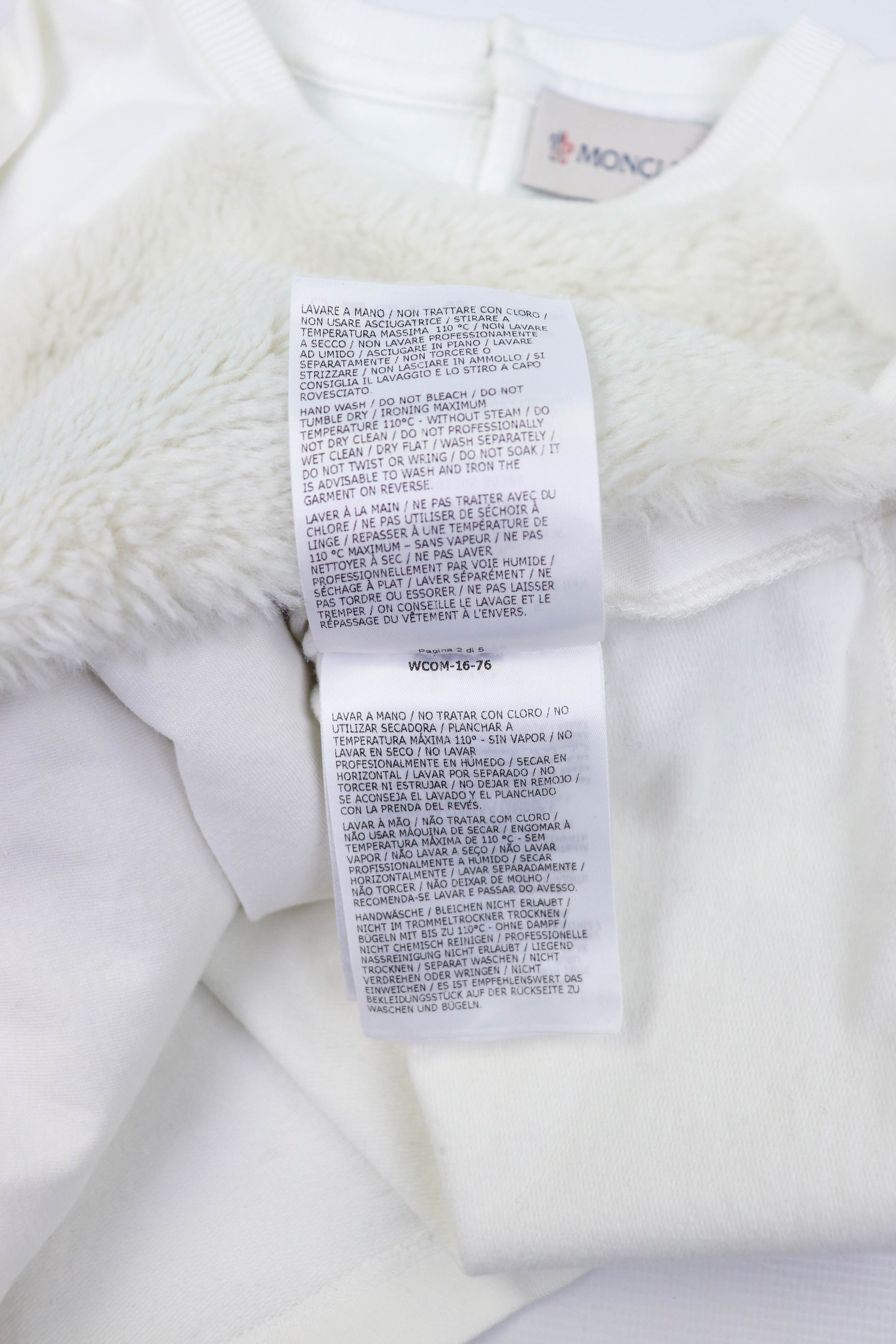 Moncler Moncler Girls Kids Faux Fur Front White Cotton Long Sleeve Size XXS / US 00 / IT 34 - 12 Thumbnail