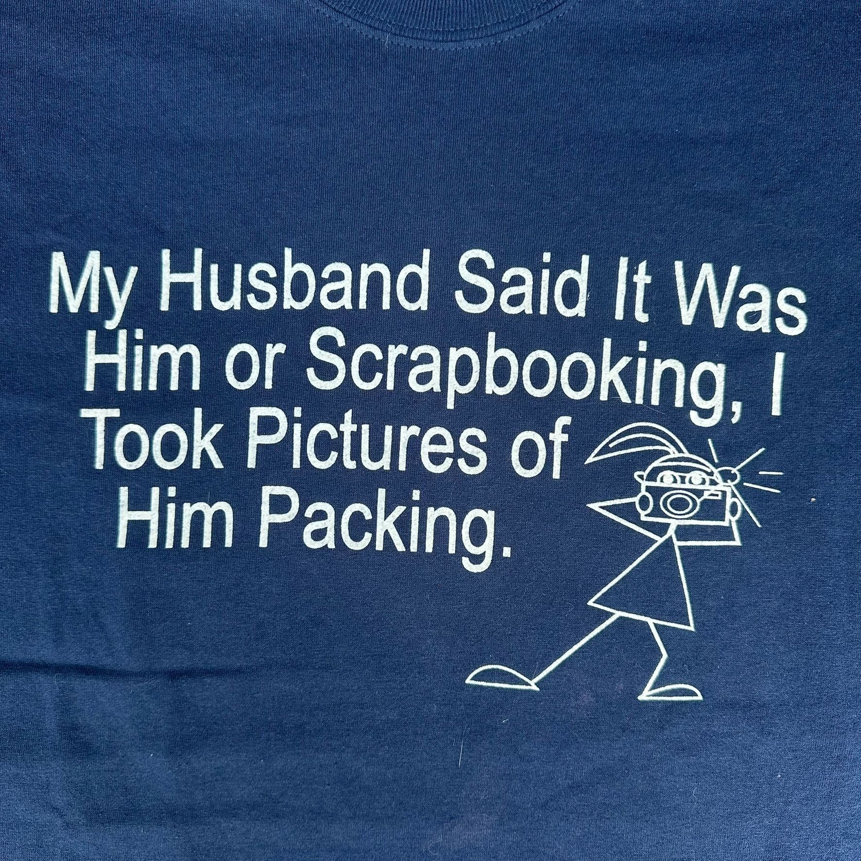 Hanes Vintage Y2K Husband Scrapbook Humor T-Shirt Grandma Ironic F Size US XL / EU 56 / 4 - 2 Thumbnail