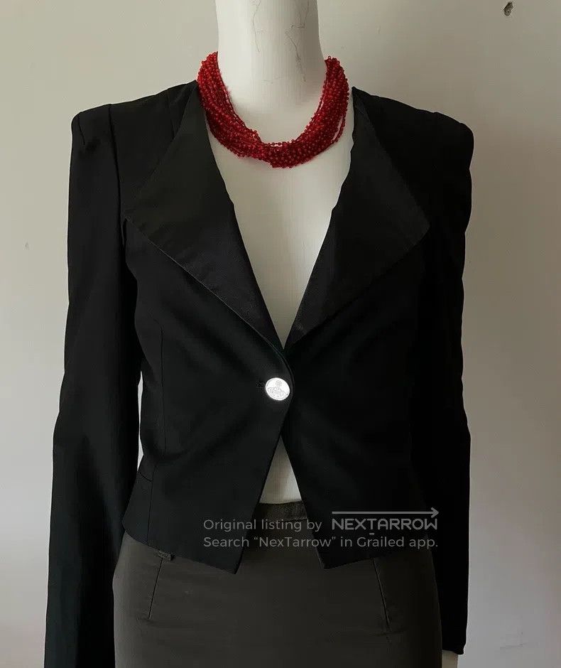 Vivienne Westwood Vivienne Westwood Self-Pad Shoulders Black Blazer with Sil Size M / US 6-8 / IT 42-44 - 3 Thumbnail